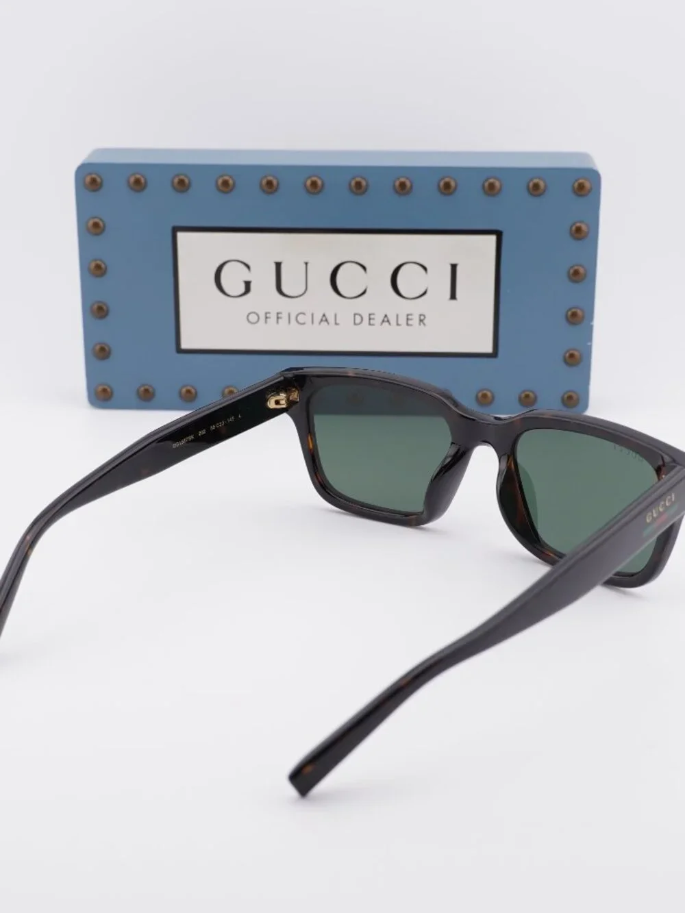 Gucci GG1857SK 002 Square Sunglasses - Havana / Green